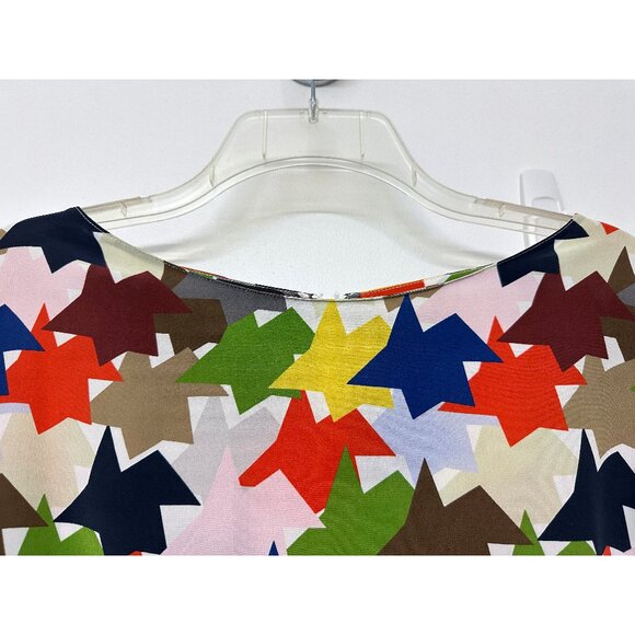 Akris Kinderstern Star Silk Top Rainbow Blouse Oversized Imi Knoebel Geo 12 - Picture 4 of 12